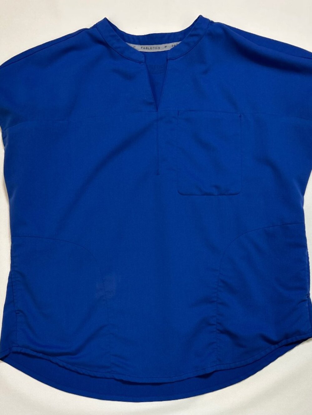 Fabletics Evolve Oversized Scrub Top (Large); Blue; Polyester/Viscose/Elastane